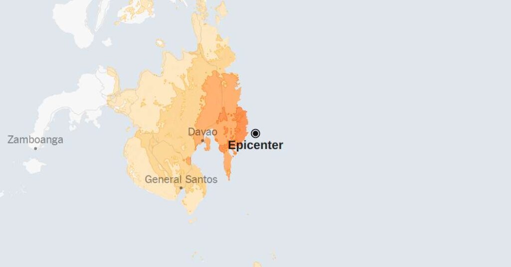 Map: 7.4-Magnitude Earthquake Strikes the Philippine Sea