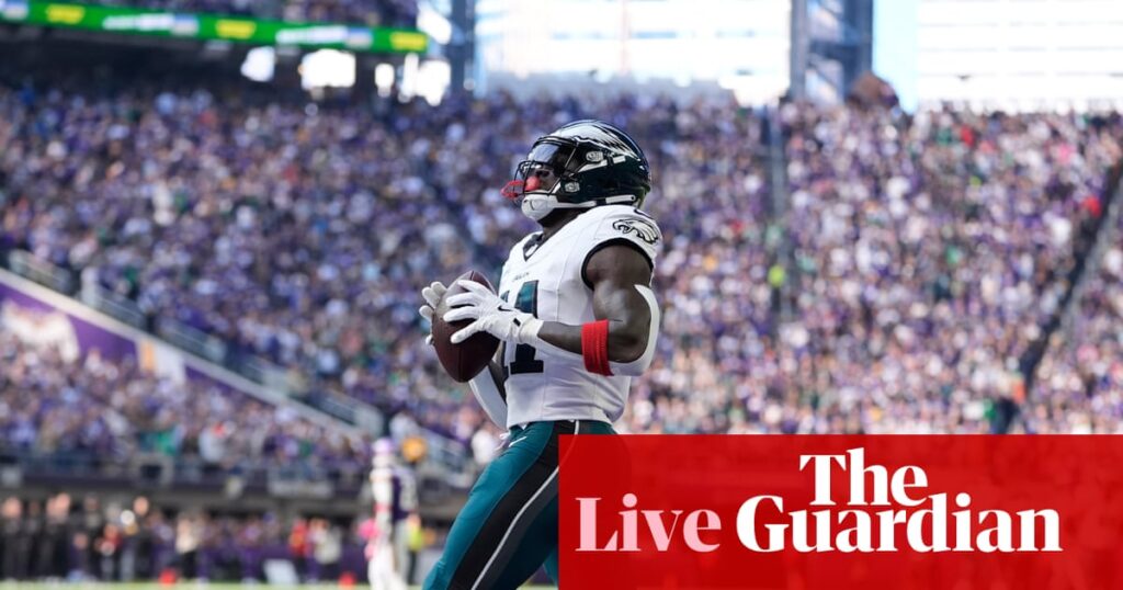 NFL week seven: Vikings v Eagles, Chiefs v Raiders and more after Rams rout Jaguars – live | NFL