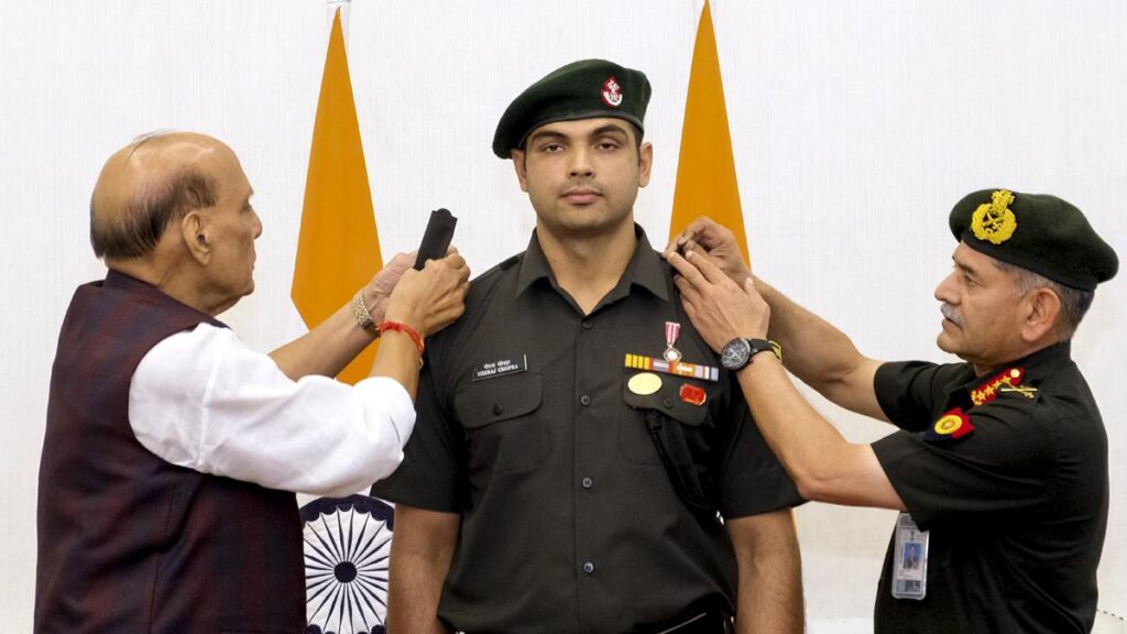 Star javelin thrower Neeraj Chopra conferred rank of Lieutenant Colonel