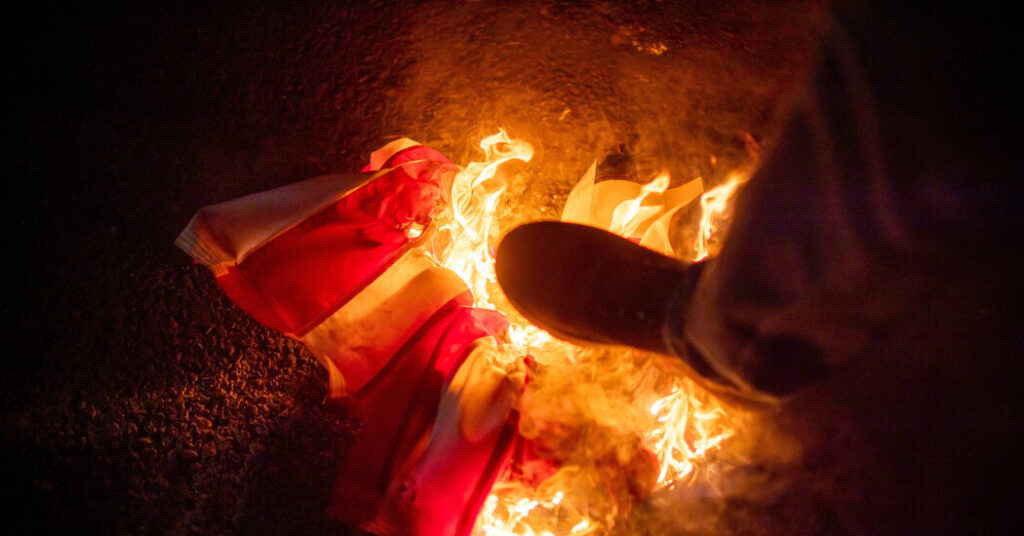 Trump Baselessly Claims He ‘Took the Freedom of Speech Away’ From Flag Burners