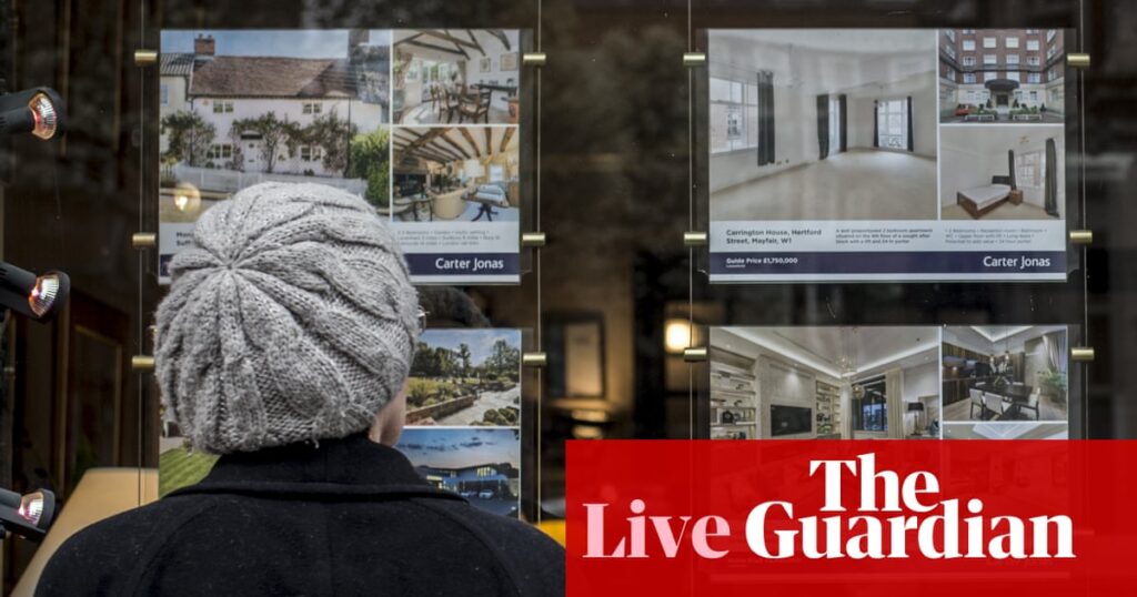 UK house prices return to growth; US dollar hits one-week low as government shutdown begins – business live | Business